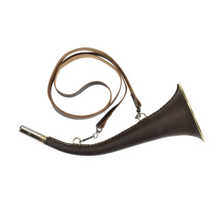 Corne d'appel ronde gainée cuir 31 cm Axel Club Interchasse