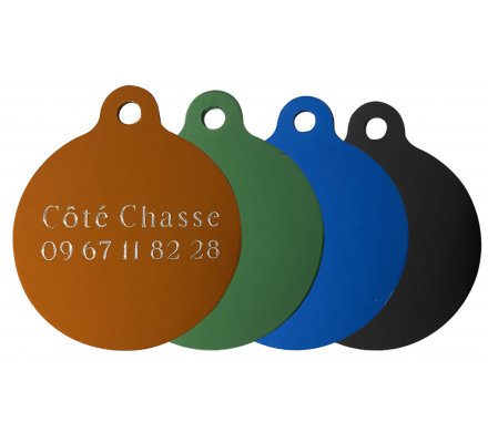 Médaille ronde gravée colorée 3,5 cm