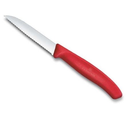 Couteau de table dentelé rouge VICTORINOX
