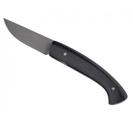 Couteau G10 noir manche carbone kevlar lame inox