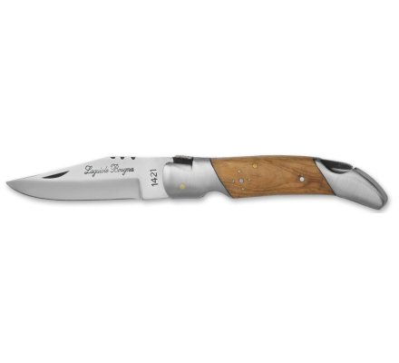 Couteau pliant en Bois de teck 11.5 cm Laguiole Bougna 