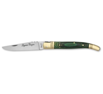 Couteau pliant Bois vert 12 cm Laguiole Bougna 