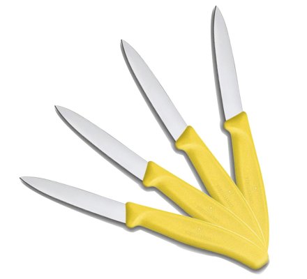 Pack 4 couteaux de table jaune VICTORINOX