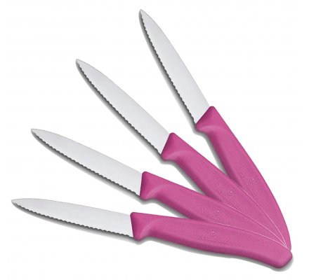 Pack 4 couteaux de table dentelé rose VICTORINOX