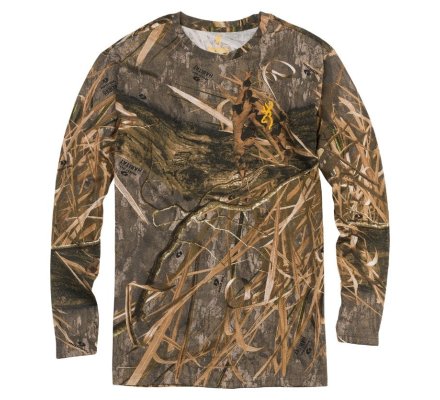 Tee-shirt manches longues camouflage Mossy Oak Shadow Grass Browning