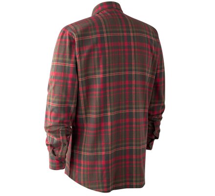 Chemise à carreaux Marvin marron et rouge  DEERHUNTER