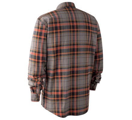 Chemise à carreaux Marvin grise et orange DEERHUNTER