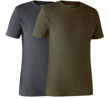 Lot de 2 tee-shirt bleu et kaki DEERHUNTER