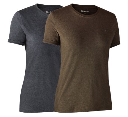 Lot de 2 tee-shirt femme bleu et marron DEERHUNTER