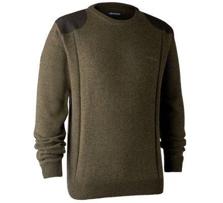 Pull en tricot col rond Sheffield cyprès DEERHUNTER