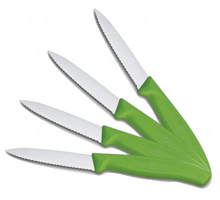 Pack 4 couteaux de table dentelé vert VICTORINOX
