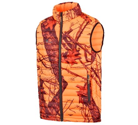 Doudoune homme sans manches autumn orange