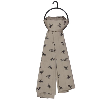 Echarpe chèche Valière beige VERNEY CARRON