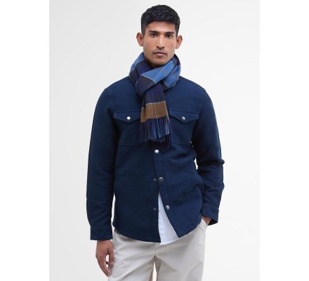 Echarpe laine inverness bleu midnight BARBOUR