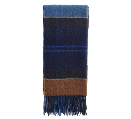 Echarpe laine inverness bleu midnight BARBOUR