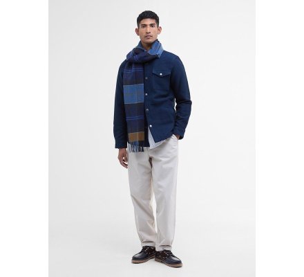 Echarpe laine inverness bleu midnight BARBOUR