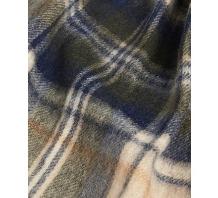 Echarpe laine new check tartan beige BARBOUR