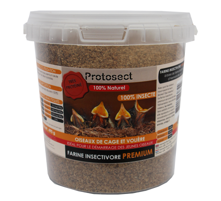 Farine insectivore premium 100% insecte spécial jeunes oiseaux Protosect