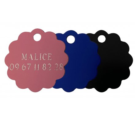 Médaille nuage gravée colorée 3 cm