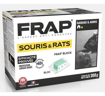 Raticide FRAP block pour souris et rat