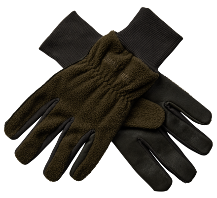 Gant polaire avec empiècement en cuir DEERHUNTER