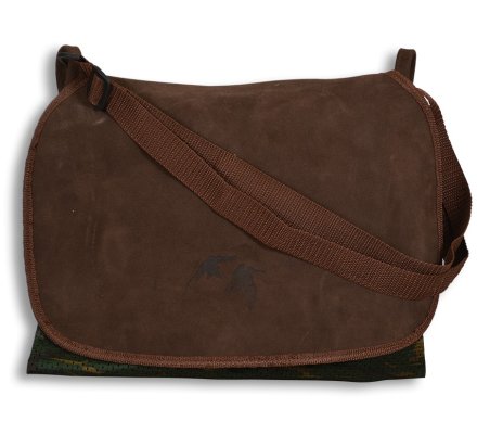 Gibeciere en cuir avec filet 10686