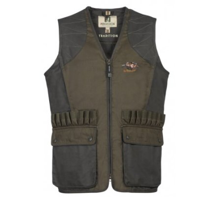 Gilet de chasse sans manches Tradition broderie sanglier Percussion