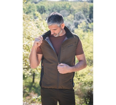 Gilet chauffant PRESTIGE marron SOMLYS avec batterie 