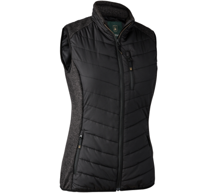 Gilet matelassage et tricot Caroline noir femme DEERHUNTER