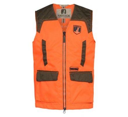 Gilet enfant Track Force orange kaki PERCUSSION