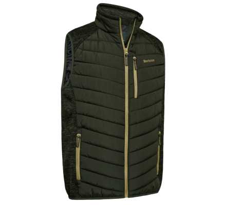 Gilet matelassé et tricot Moor kaki DEERHUNTER