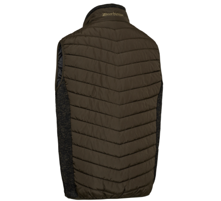 Gilet matelassé et tricot Moor marron DEERHUNTER
