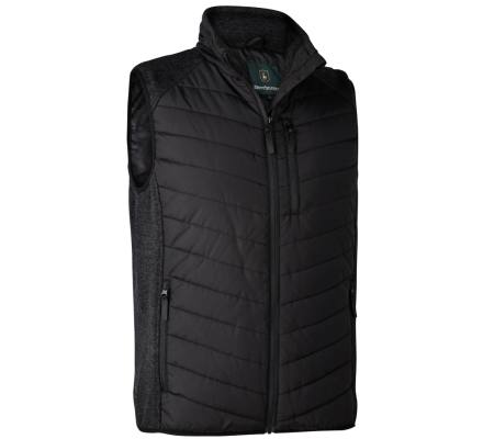 Gilet matelassage et tricot Moor noir DEERHUNTER