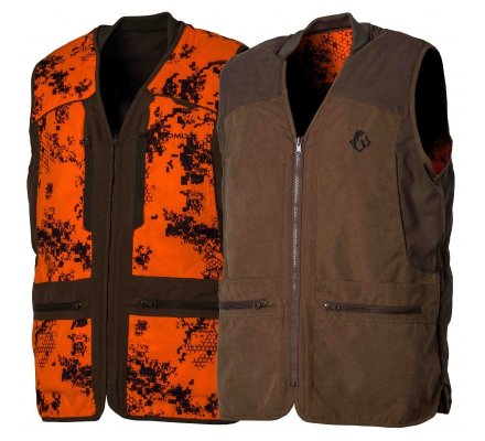 Gilet de chasse réversible camo orange/marron SOMLYS
