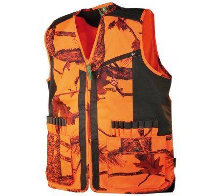 Gilet anti-ronce camouflage orange TREELAND