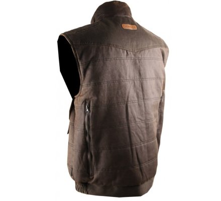 Gilet de chasse matelassé effet cuir vieilli SOMLYS
