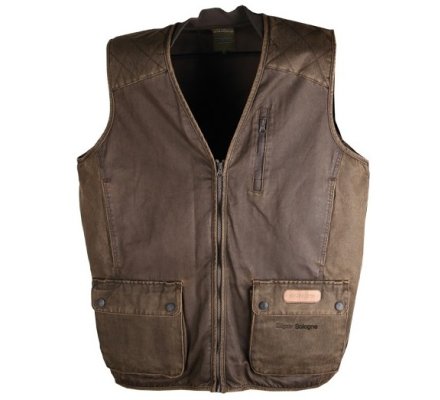 Gilet de chasse effet cuir vieilli Sologne SOMLYS