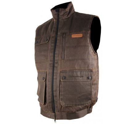 Gilet de chasse matelassé effet cuir vieilli SOMLYS
