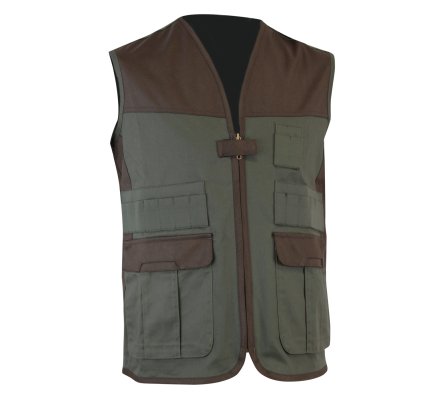 Gilet de chasse bicolore kaki/marron Sarcelle