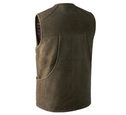 Gilet de chasse sans manches en cuir Strasbourg Deerhunter