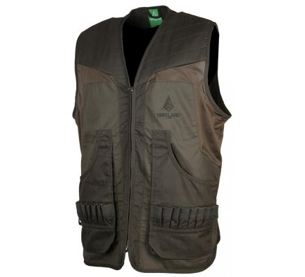 Gilet de chasse sans manches kaki spécial cal. 20 Treeland