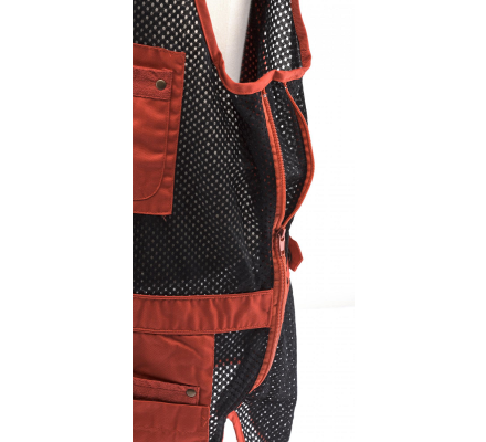 Gilet de tir ambidextre rouge