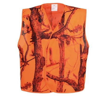 Gilet de traque enfant camouflage orange GhostCamo PERCUSSION