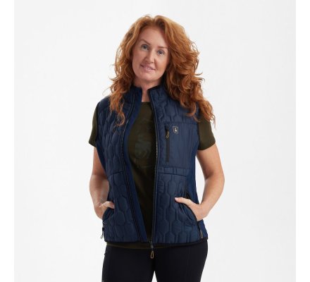 Gilet Mossdale Quilted bleu femme DEERHUNTER