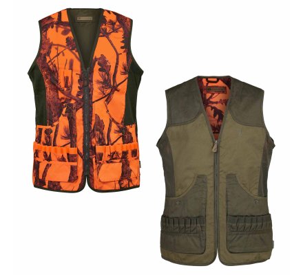 Gilet de chasse sans manches Savane réversible Kaki/GhostCamo Blaze Percussion