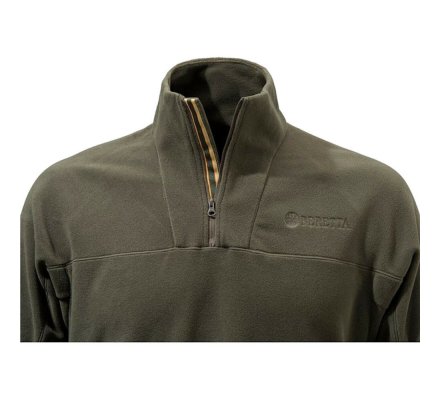 Sweat de chasse polaire zippé marron BERETTA