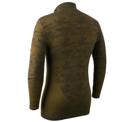 Haut sous-vêtements zippé camouflage laine DEERHUNTER