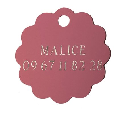 Médaille nuage gravée colorée 3 cm