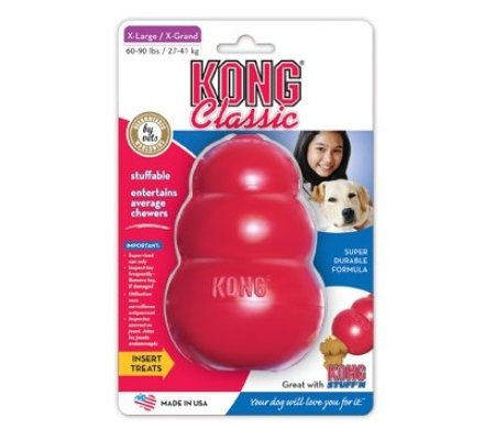 Jouet Kong Original à mâcher pour chien - Taille S, M et L - Rouge