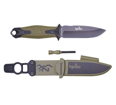 Couteau fixe Ignite fixe noir & kaki Browning 